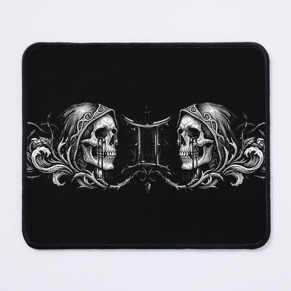 Item preview, Gemini Zodiac Gothic Tribal Ornament Vignette designed and sold by DarkOriginArts.