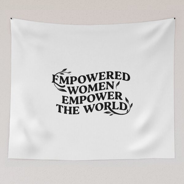 Item preview, Empowered Women Empower the World Typography T-Shirt | Inspirational Feminist Quote Design designed and sold by Velora Printss.