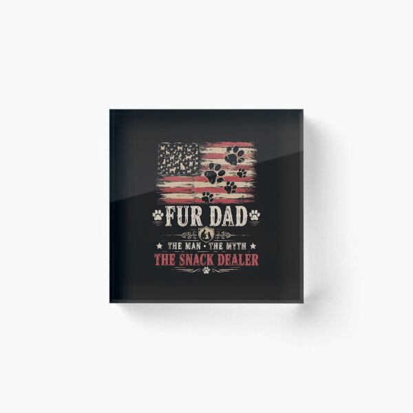 Item preview, fur dad american flag paw print patriotic pet lover designed and sold by FormalDehyena.