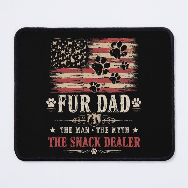 Item preview, fur dad american flag paw print patriotic pet lover designed and sold by FormalDehyena.