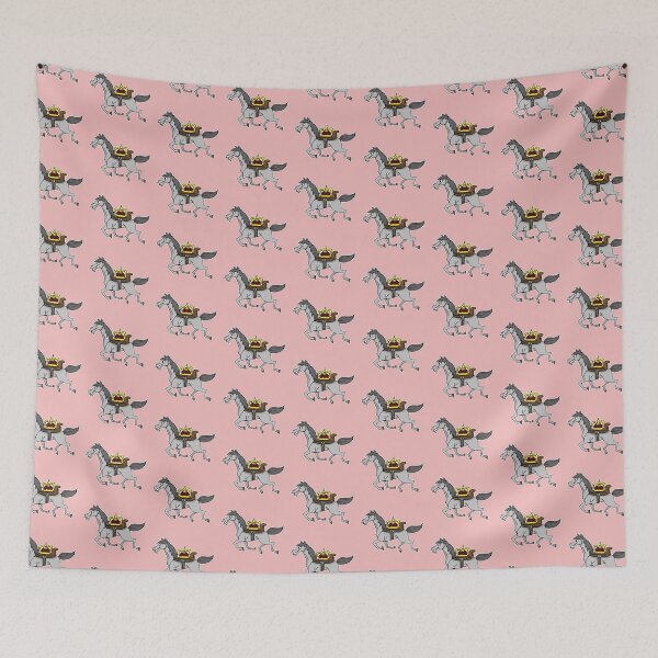 Item preview, Funny Horse with Crown Cartoon | Quirky Royal Heist Meme Sticker designed and sold by MyxaART.