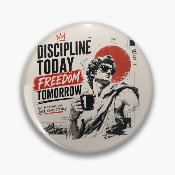 Item preview, Discipline Today Freedom Tomorrow Motivational T-Shirt designed and sold by northpeakshop.