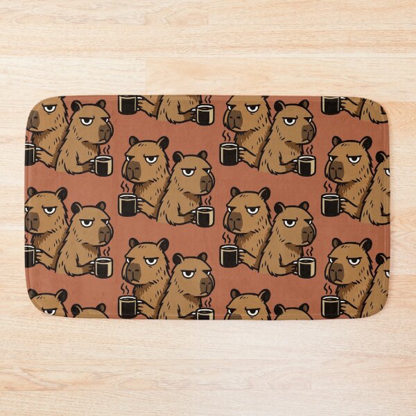 Item preview, Coffee Drinking Capybaras designed and sold by Ghost on Toast.