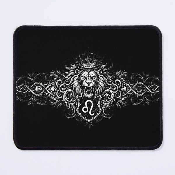 Item preview, Leo Zodiac Gothic Tribal Ornament Vignette designed and sold by DarkOriginArts.