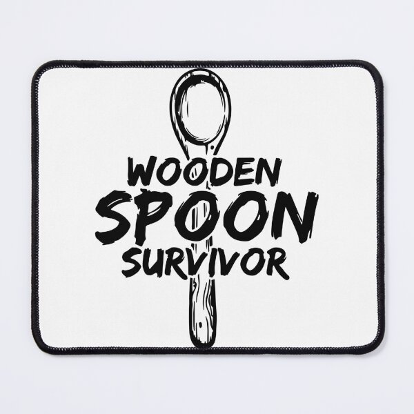 Item preview, Wooden Spoon Survivor Funny Sarcastic Childhood Nostalgia Quote designed and sold by raedattia.