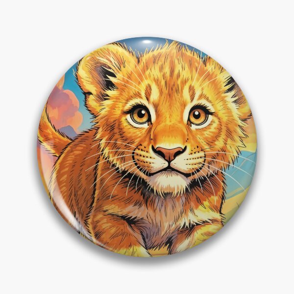 Item preview, Cute Lion Cub in Savanna designed and sold by Pioneer Spirit Market.