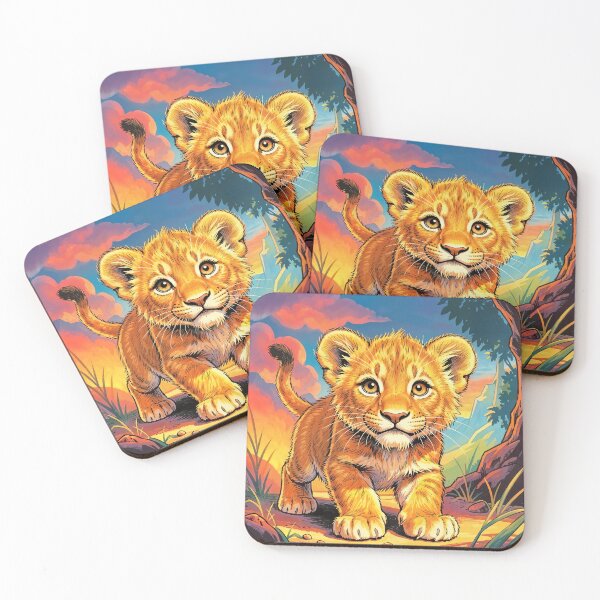 Item preview, Cute Lion Cub in Savanna designed and sold by Pioneer Spirit Market.