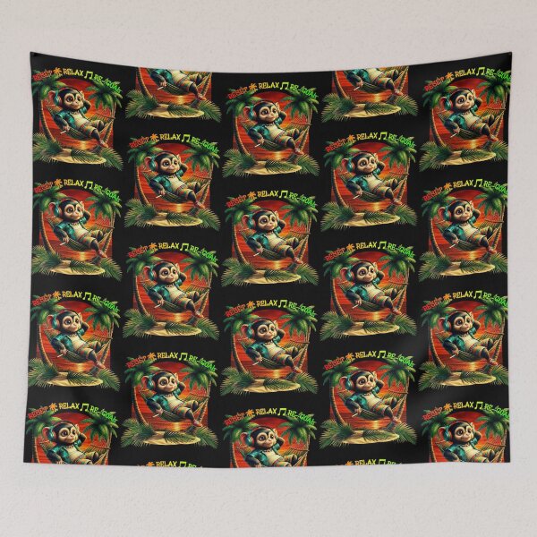 Item preview, Relax Reset Re-Goal – Chill Monkey Vacation Vibes Design designed and sold by Out of Toxic Studio.