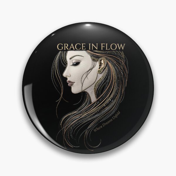 Item preview, Grace in Flow - Elegant Gold Line Art Portrait designed and sold by IXM_CREATION.