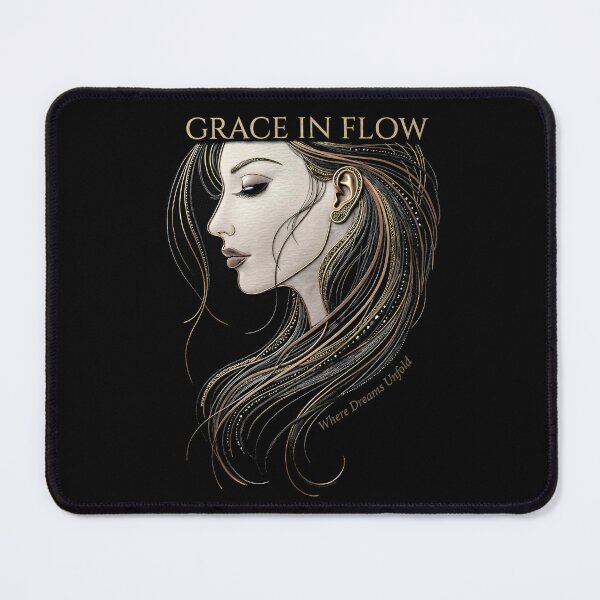 Item preview, Grace in Flow - Elegant Gold Line Art Portrait designed and sold by IXM_CREATION.