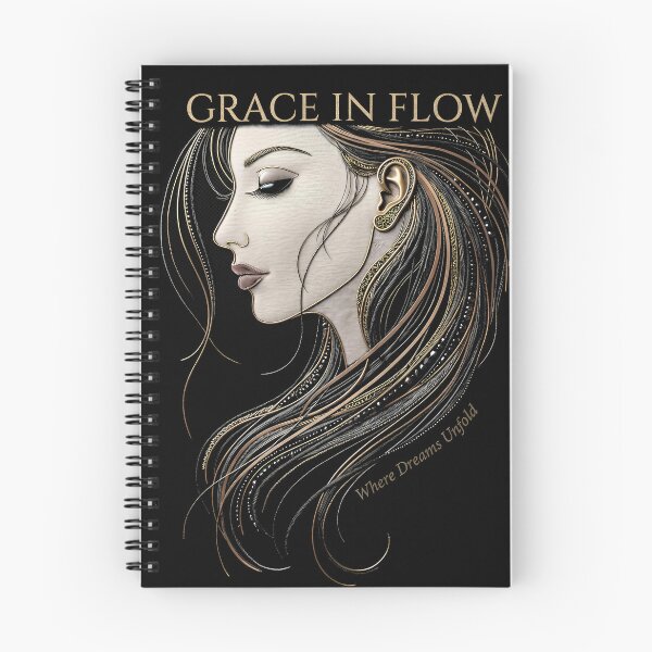 Item preview, Grace in Flow - Elegant Gold Line Art Portrait designed and sold by IXM_CREATION.