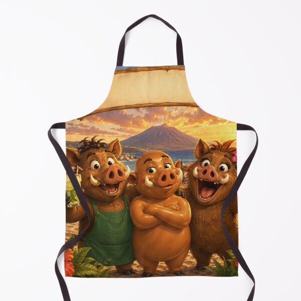 Item preview, Three Wild Boar Friends at Sunset — Tenerife Canary Islands designed and sold by CanaryVibesArt.