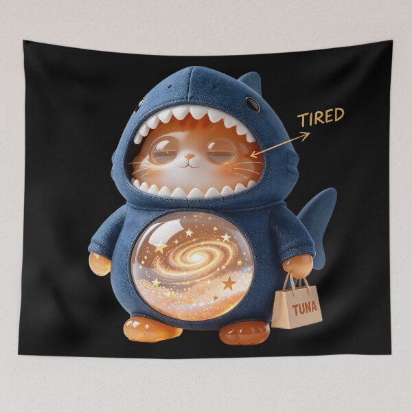 Item preview, Emerald Cat - The Professional Shark: 100% Tired & 1% Stardust designed and sold by ABYSSLAB.