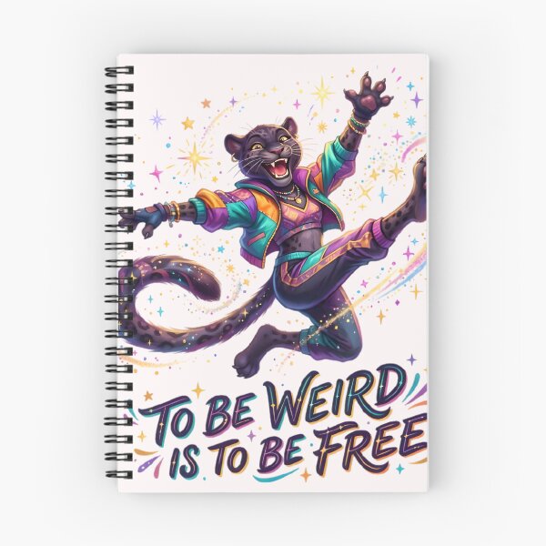 Item preview, To Be Weird Is To Be Free - 90s Toony Anthro Panther designed and sold by Trevor Cutler.