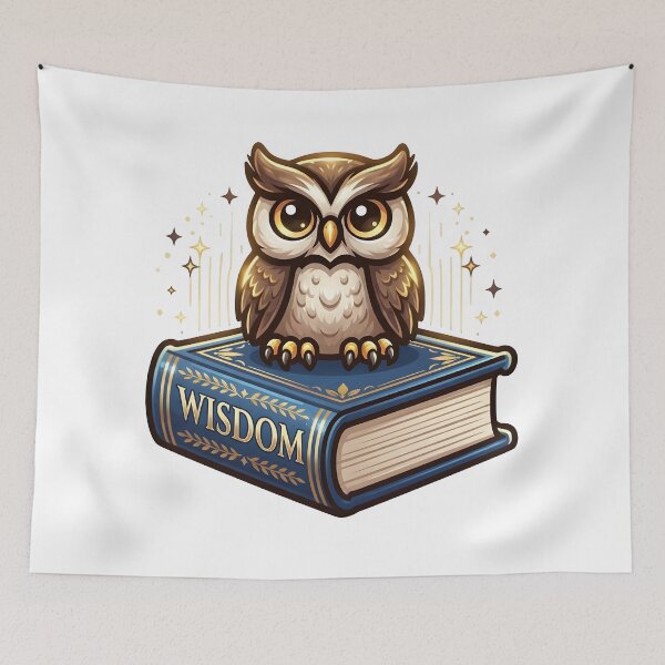 Item preview, Wise Owl.Wisdom book lover.  designed and sold by SideKickCreates.