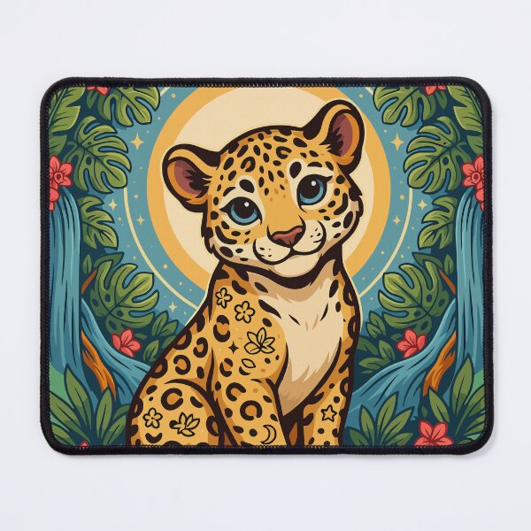 Item preview, Cute Baby Leopard Jungle Dream designed and sold by CutePawCreation.