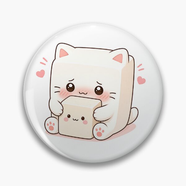 Item preview, Cute Tofu Neko hugs a tofu cube designed and sold by VisionCrafft.