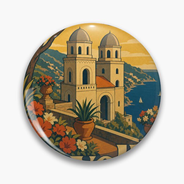 Item preview, Ravello Italy Travel Souvenir Retro Illustration designed and sold by VisualArtsOasis.