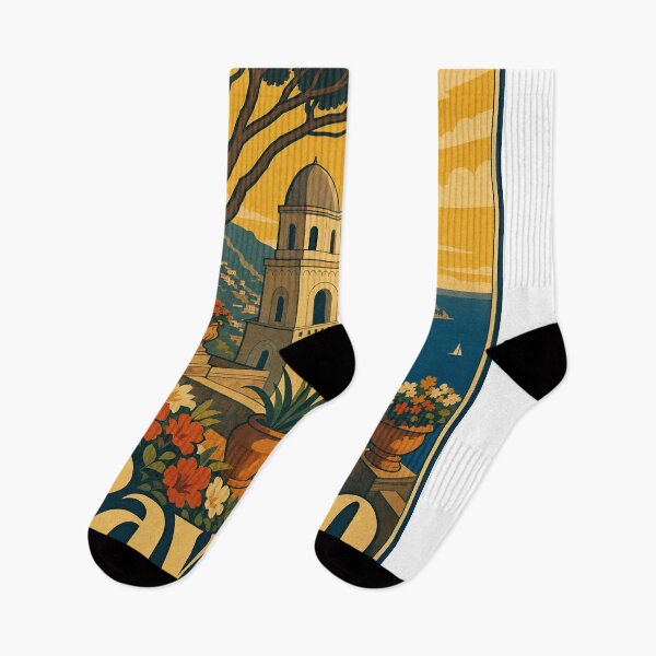 Item preview, Ravello Italy Travel Souvenir Retro Illustration designed and sold by VisualArtsOasis.