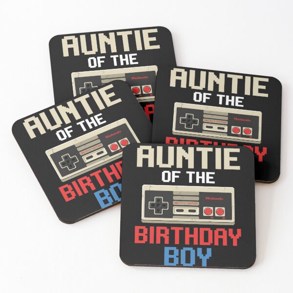 Item preview, Auntie of the Birthday Boy T-Shirt, Birthday Party Family Matching Gift, Retro Gaming Birthday Graphic Tee designed and sold by Trendably.