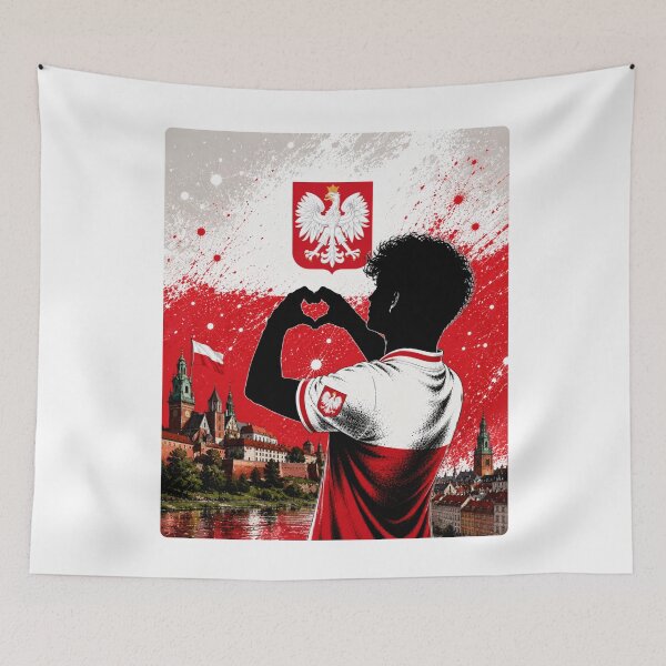 Item preview, Poland Pride Heart Hands Art designed and sold by BagFactoryUK.