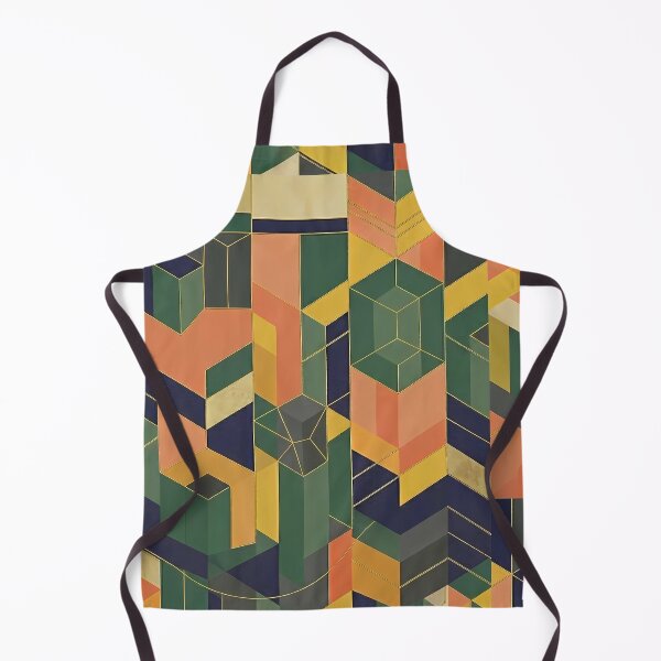 Item preview, Deep Forest Retro Geometric Art Pattern (Traditional K-Aesthetic) designed and sold by SOOstudio73.
