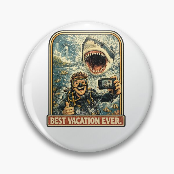 Item preview, Best Vacation Ever Shark Retro Vintage designed and sold by wizooo411.
