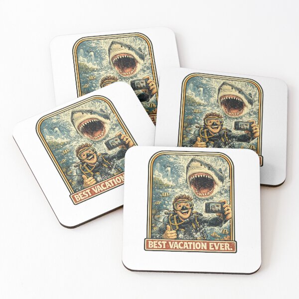 Item preview, Best Vacation Ever Shark Retro Vintage designed and sold by wizooo411.