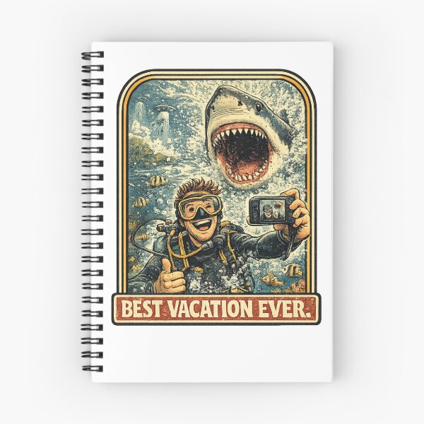Item preview, Best Vacation Ever Shark Retro Vintage designed and sold by wizooo411.