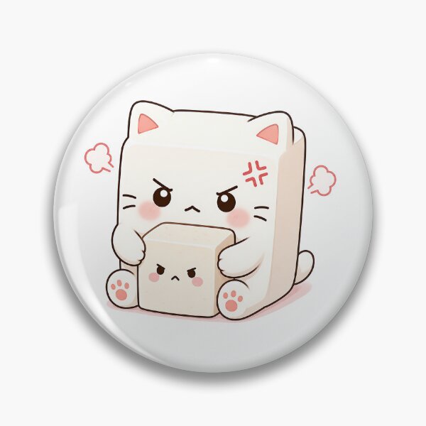 Item preview, Grumny Tofu Neko hugs tofu designed and sold by VisionCrafft.