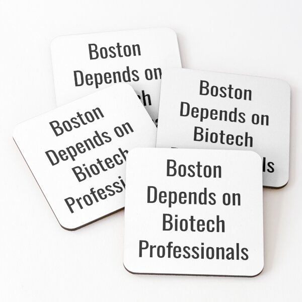 Item preview, Boston Depends on Biotech Professionals (Black Text) designed and sold by City Makers.