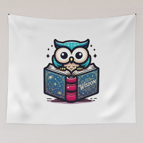 Item preview, Wise Owl.Wisdom book lover.  designed and sold by SideKickCreates.