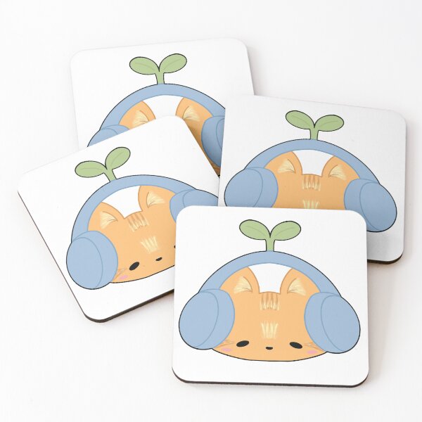 Item preview,     Cute Cat with Headphones designed and sold by Tiny Tails Studio.