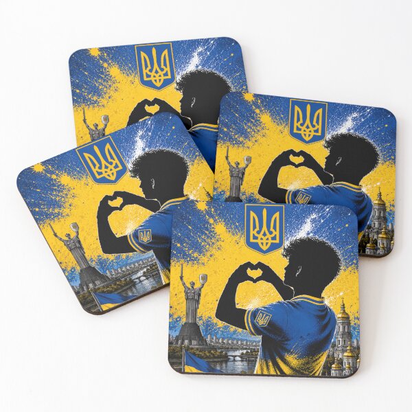 Item preview, Ukraine Pride Heart Hands Art designed and sold by BagFactoryUK.