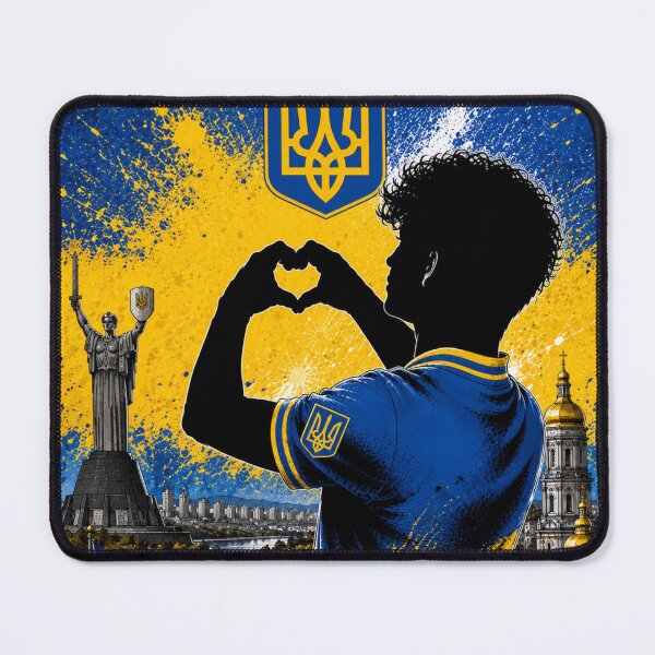 Item preview, Ukraine Pride Heart Hands Art designed and sold by BagFactoryUK.