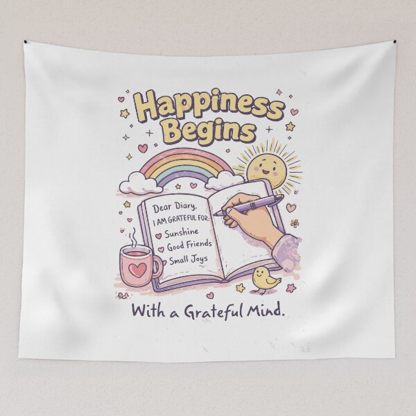 Item preview, Happiness Begins designed and sold by Matinez Pink.