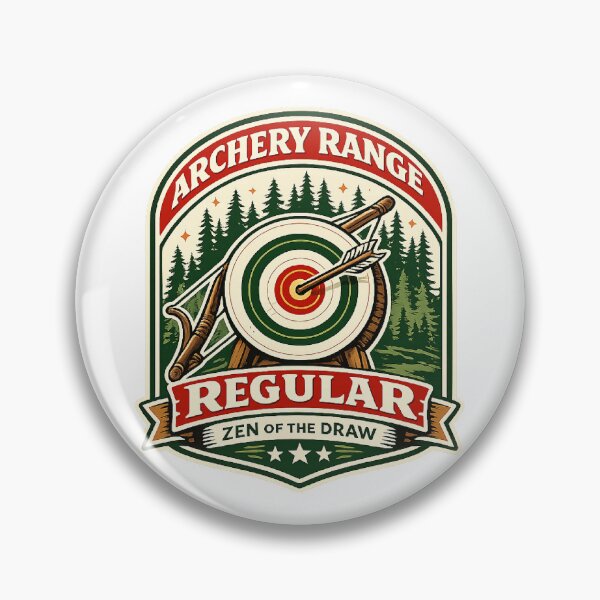 Item preview, Vintage Archery Range Badge Recurve Bow Target Bullseye Traditional Archery Lover Gift designed and sold by The Junto Shop.