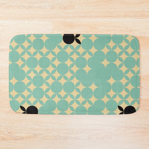 Item preview, Beige Seventies pattern with black fruits in a light green background  designed and sold by StefanStudioArt.