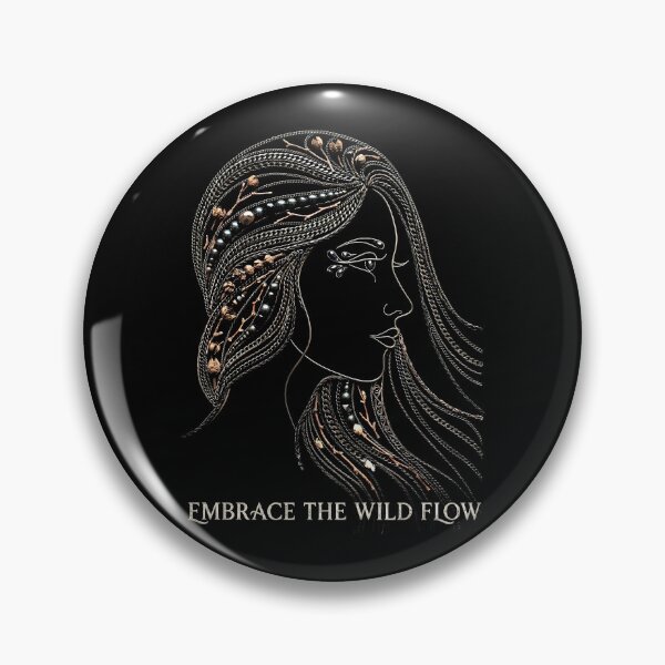 Item preview, Embrace the Wild Flow - Tribal Bohemian Line Art Portrait designed and sold by IXM_CREATION.
