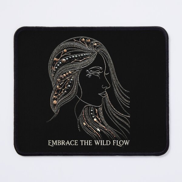 Item preview, Embrace the Wild Flow - Tribal Bohemian Line Art Portrait designed and sold by IXM_CREATION.