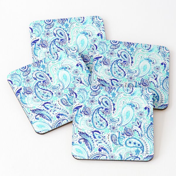Item preview, Paisley pattern in blue designed and sold by bokasin.