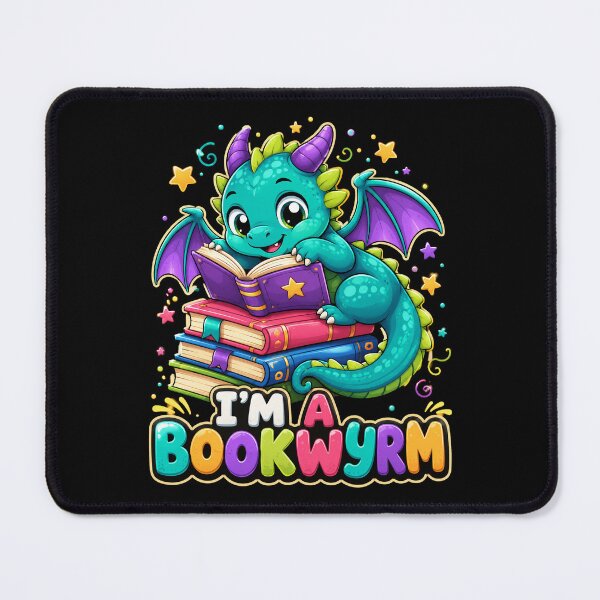 Item preview, I’m a Bookwyrm Cute Reading Dragon designed and sold by Victor Shadehorn.