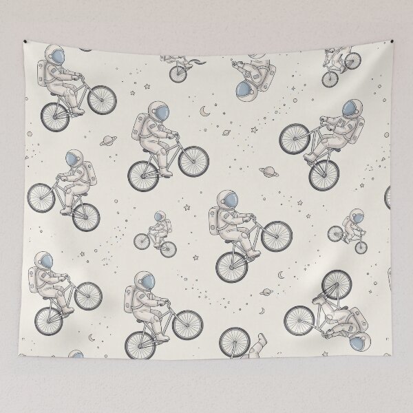 Item preview, Cosmic Cyclist Pattern Art designed and sold by krazzyremo.