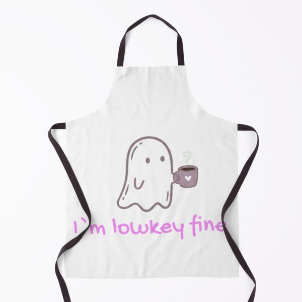 Item preview, I'm Lowkey Fine - Cute Coffee Ghost Aesthetic designed and sold by DeluluSupply.