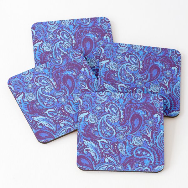 Item preview, Paisley pattern in blue designed and sold by bokasin.