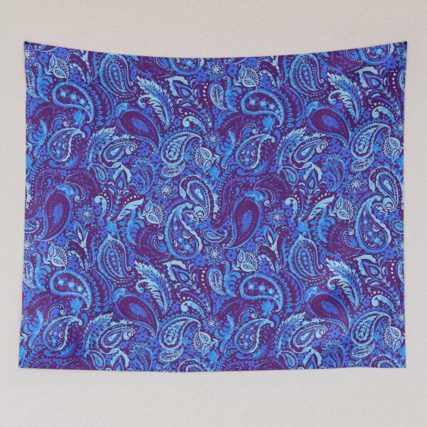 Item preview, Paisley pattern in blue designed and sold by bokasin.
