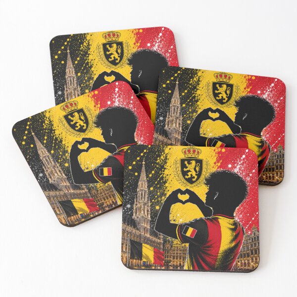 Item preview, Belgium Pride Heart Hands Art designed and sold by BagFactoryUK.
