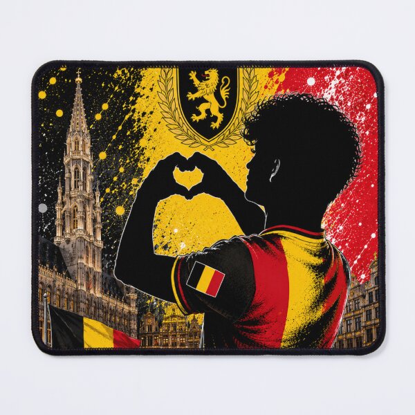 Item preview, Belgium Pride Heart Hands Art designed and sold by BagFactoryUK.