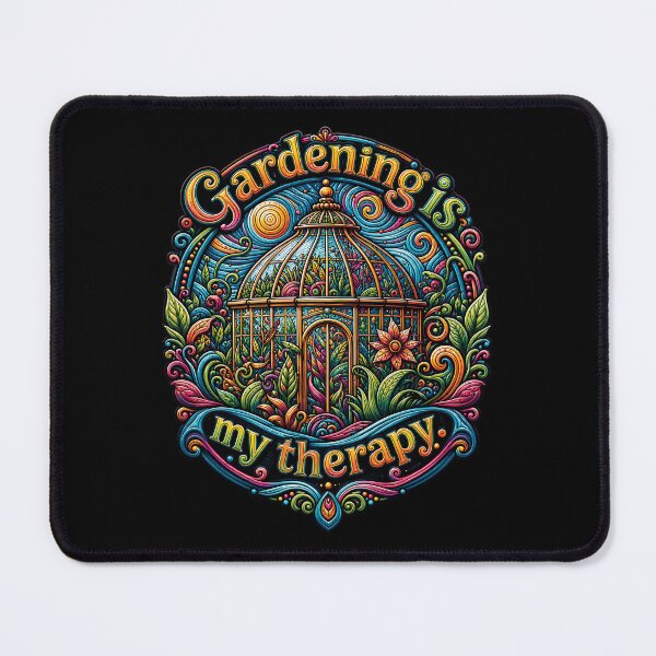 Item preview, Gardening Is My Therapy Colorful Greenhouse Art designed and sold by Victor Shadehorn.