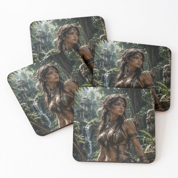 Item preview, Jungle Huntress of the Emerald Wilds designed and sold by Pond21.